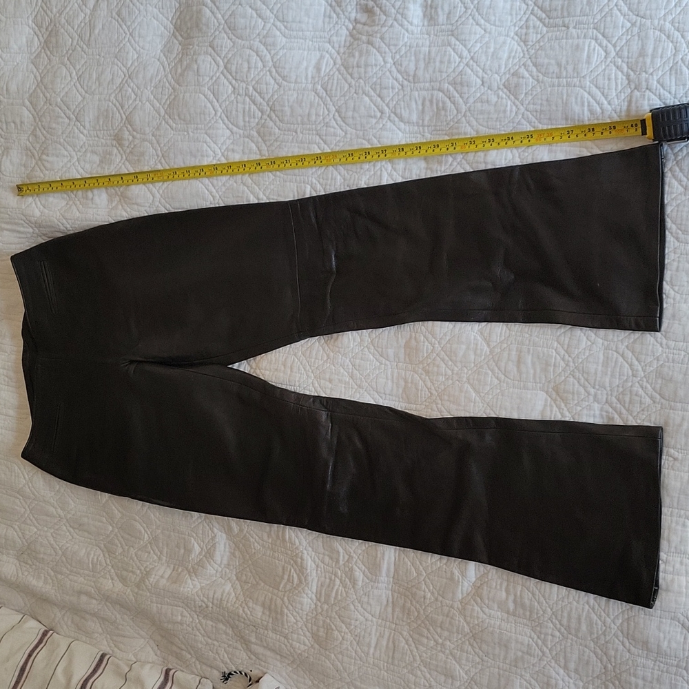 Black Genuine Leather Pants